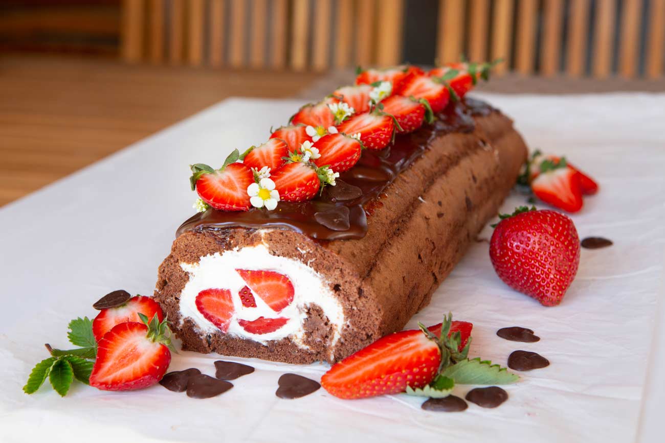 Wurzers Erdbeer Roulade Rezeptfoto Wieselburg Mostviertel Niederösterreich Erdbeerfeld Erdbeerland
