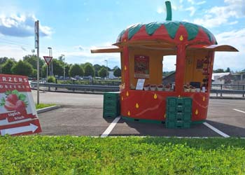 Wurzers Erdbeerverkaufsstand Amstetten Allersdorfer Kreisverkehr