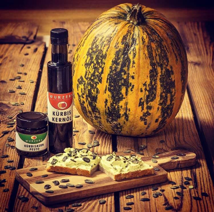 Wurzers Kürbiskernaufstrich Rezept mit Kürbiskernpesto und Kürbiskernöl