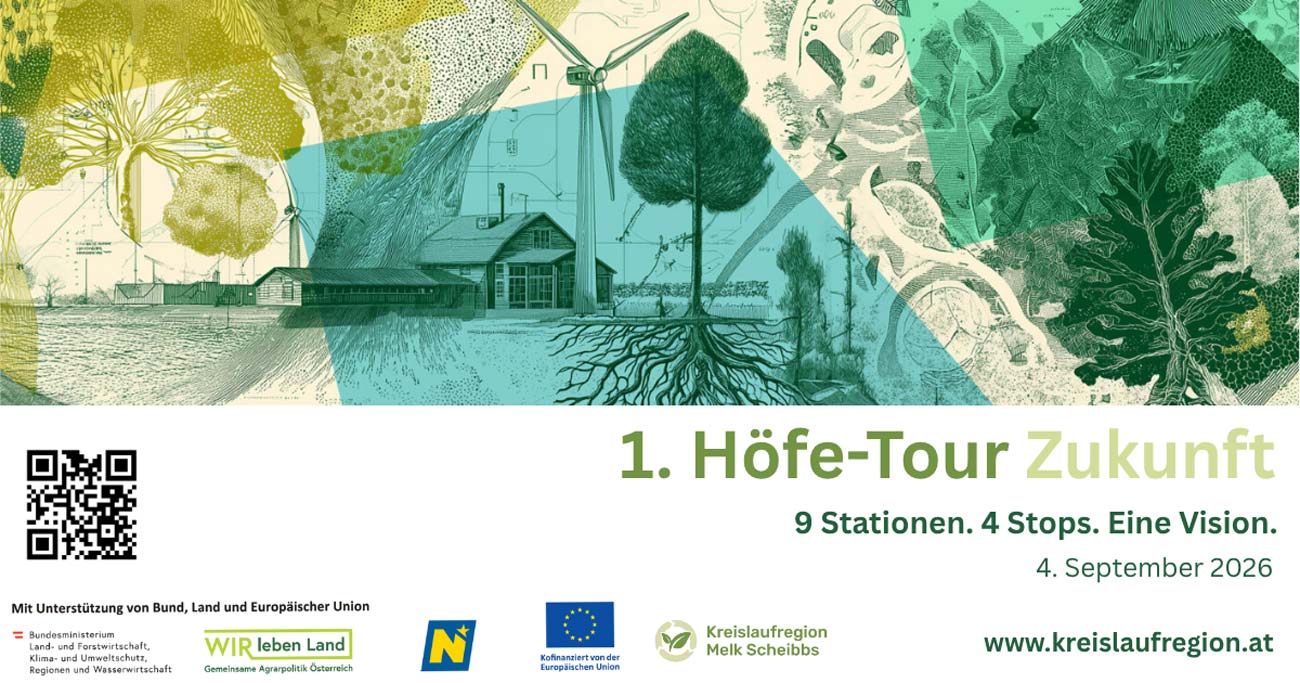 Höfe-Tour Zukunft am 4. September 2026 in den Bezirken Melk und Scheibbs Kreislaufregion